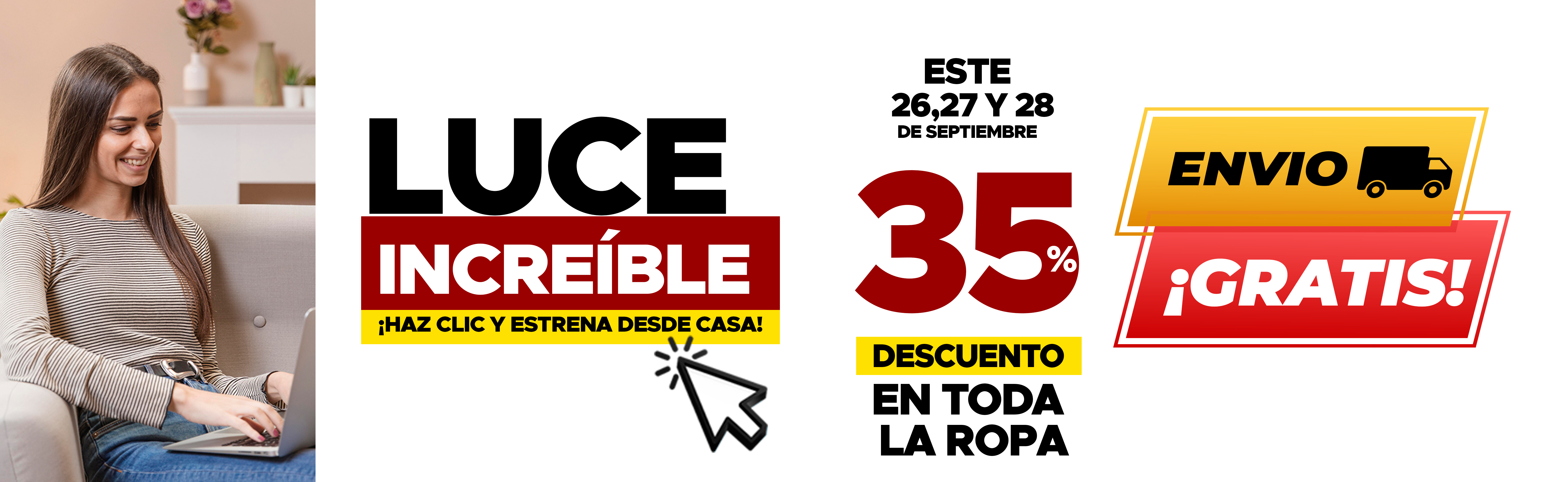35% descuento en ropa