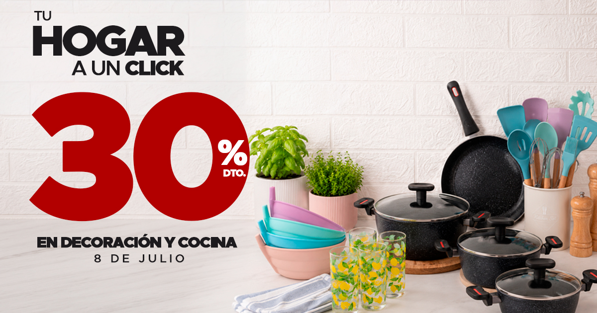 30% en cocina y decoracion