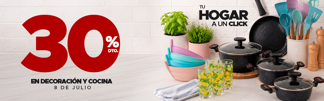 30% en cocina y decoracion