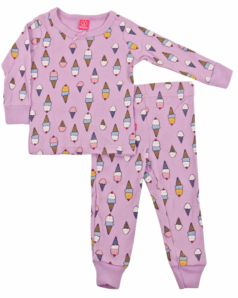 Pijama p/bebé niña 2 pz infantec