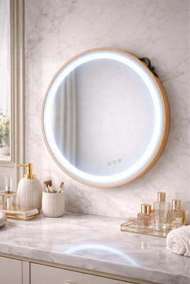 Espejo de pared con luz LED