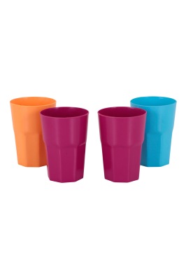 Set de vasos plasticos Multicolor