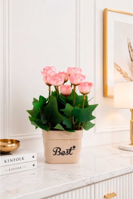 Maceta con flores